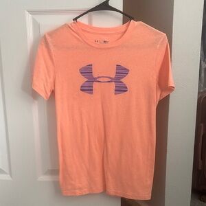 Under Armour Peach Short Sleeve Logo Tee